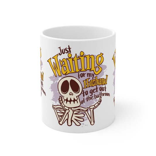 Bathroom Wait Funny Mug