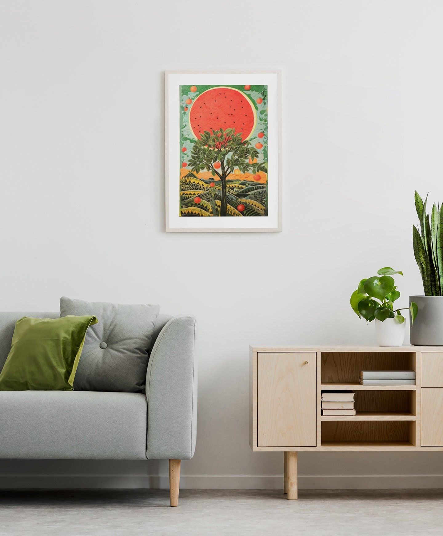 Orchard of Hope, Palestine Artwork, Watermelon, Jaffa Oranges, Farm, Wall Print Art, Home Decor, #Ceasefire, Free Palestine, Poster